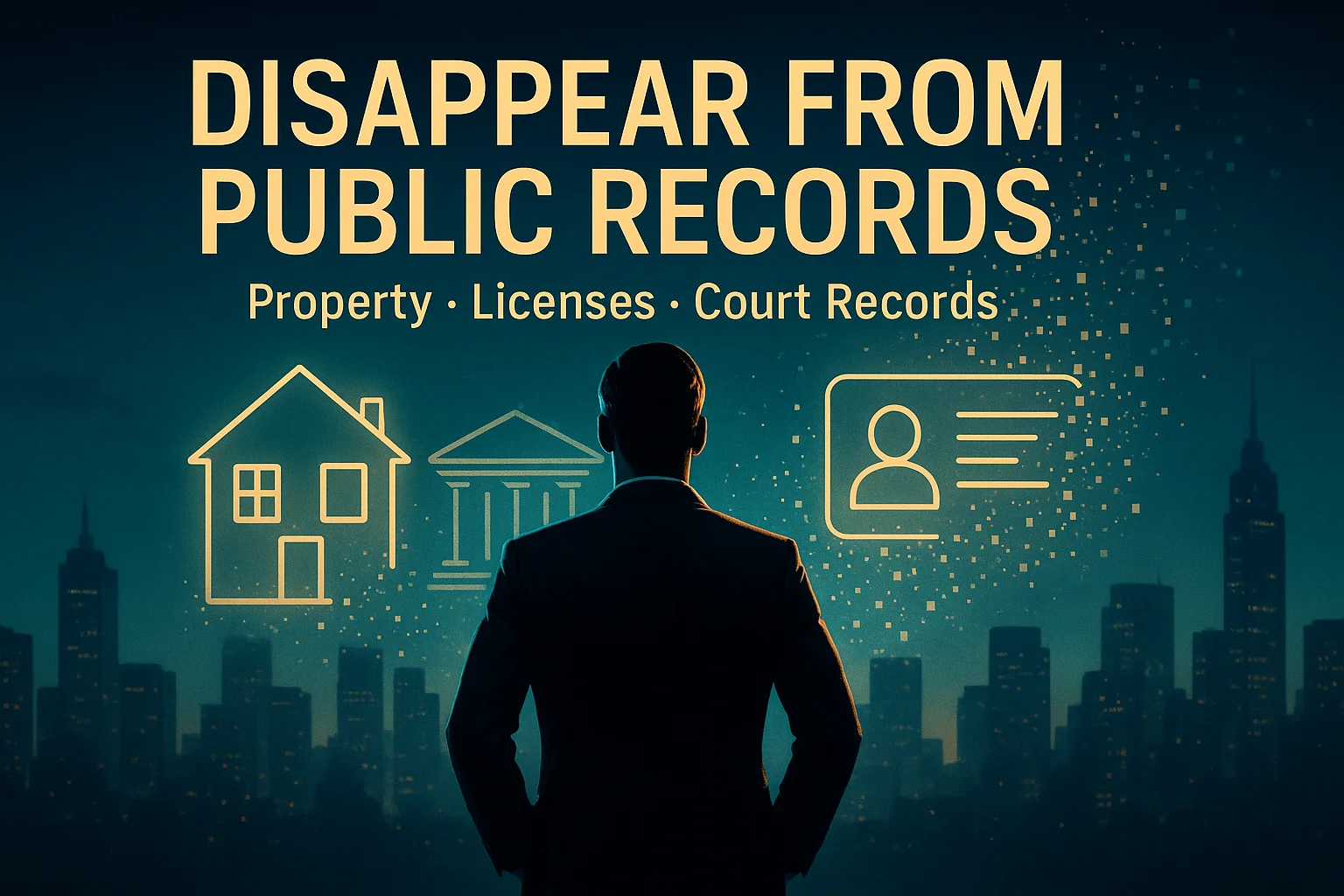 Executive using anonymous LLCs and legal strategies to disappear from public property records, court databases, and government registries